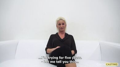Blondínka-amatérka Eva na českom kastingu 4298