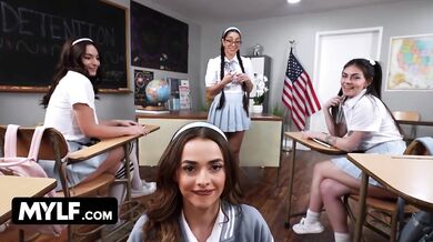 Madison Wilde a Nikki Nicole si vymieňajú všetky nemravné reči v tichej trojke z mužského pohľadu