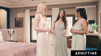 ADULT TIME – Lily LaBeau: Lesbická orgie s družičkami Octaviou Red, Ivy Ireland a Karinou Valentinou!