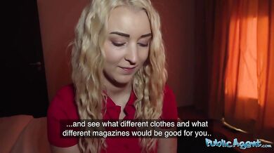 Public Agent – Pekná blondínka, študentka s perfektne vyholenou malou kundičkou, ošukaná v hotelovej izbe